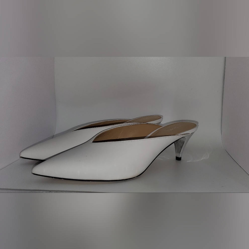 White Michael Kors Heeled Mules size 8.5